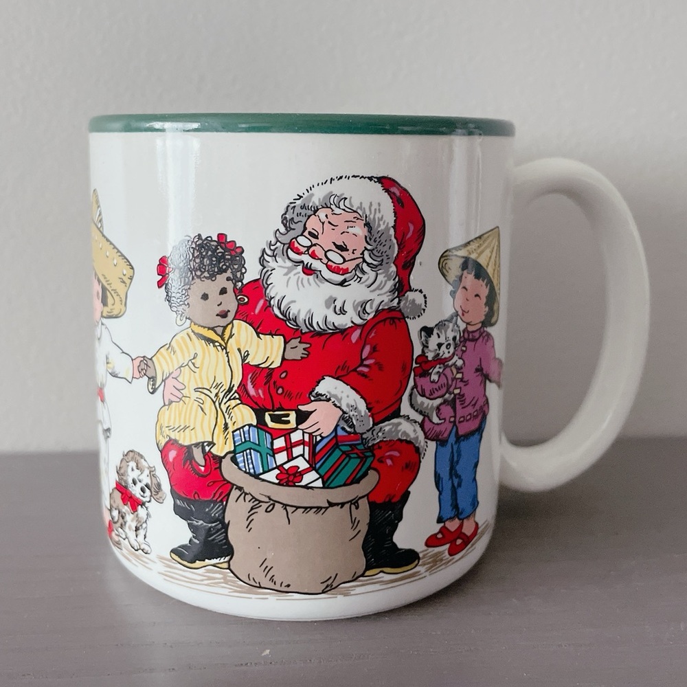 Vintage 1992 Potpourri Press Peace on Earth Ceramic Mug Christmas mug